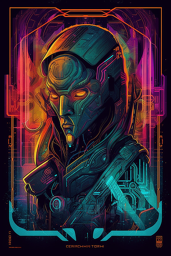 a digital art of a man