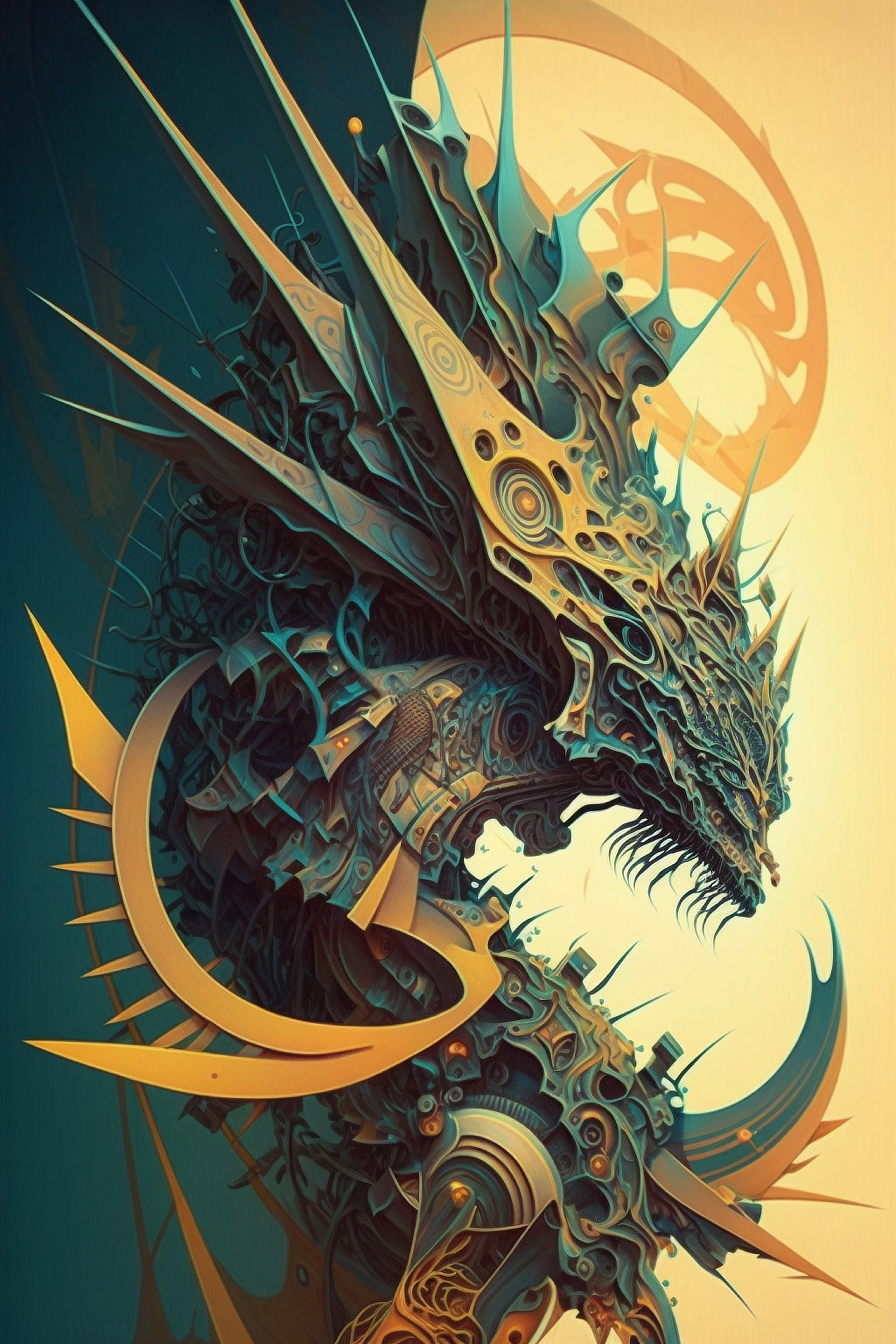 a artwork of a dragon