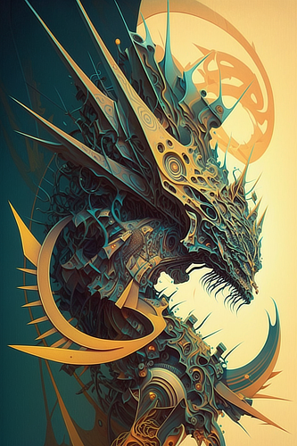 a artwork of a dragon