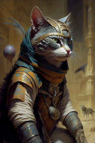 a cat wearing a garment