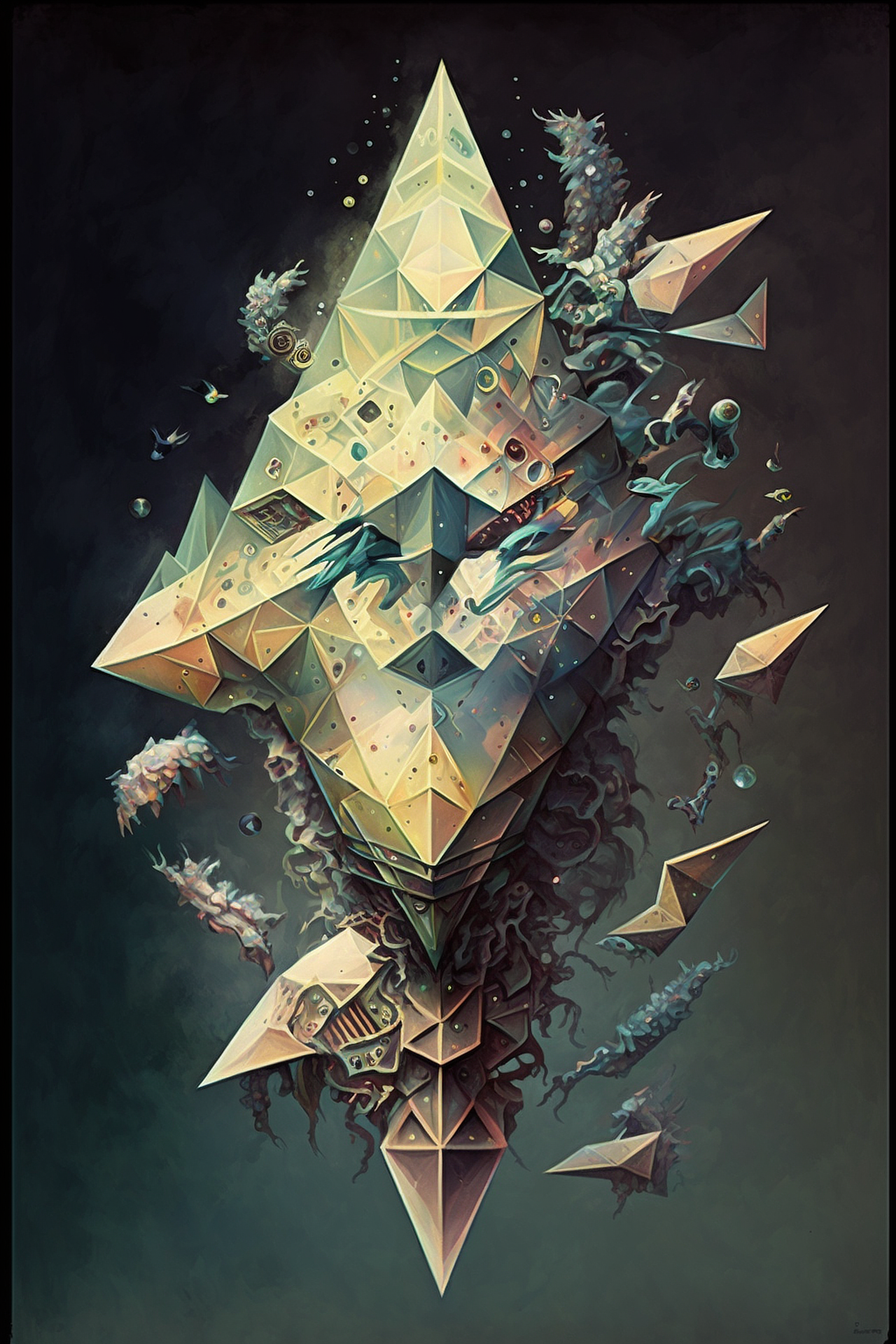 a artwork of a diamond shaped object