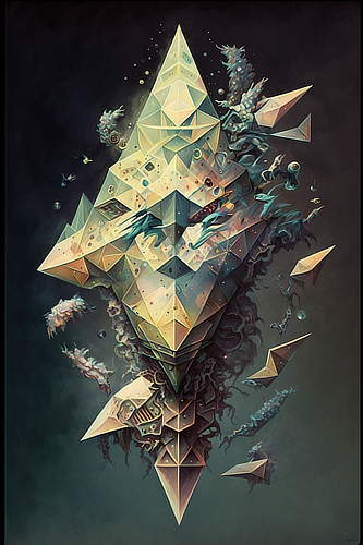 a artwork of a diamond shaped object