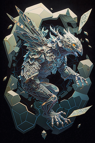 a cartoon of a creature