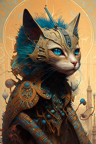 a cat wearing a garment