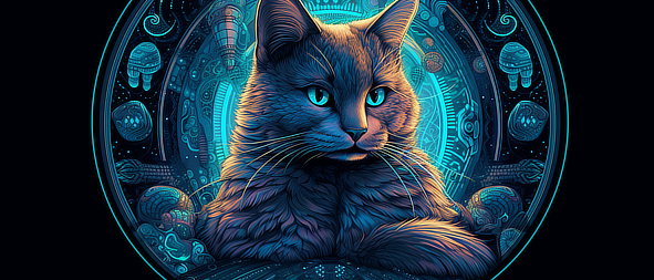 a cat with blue eyes