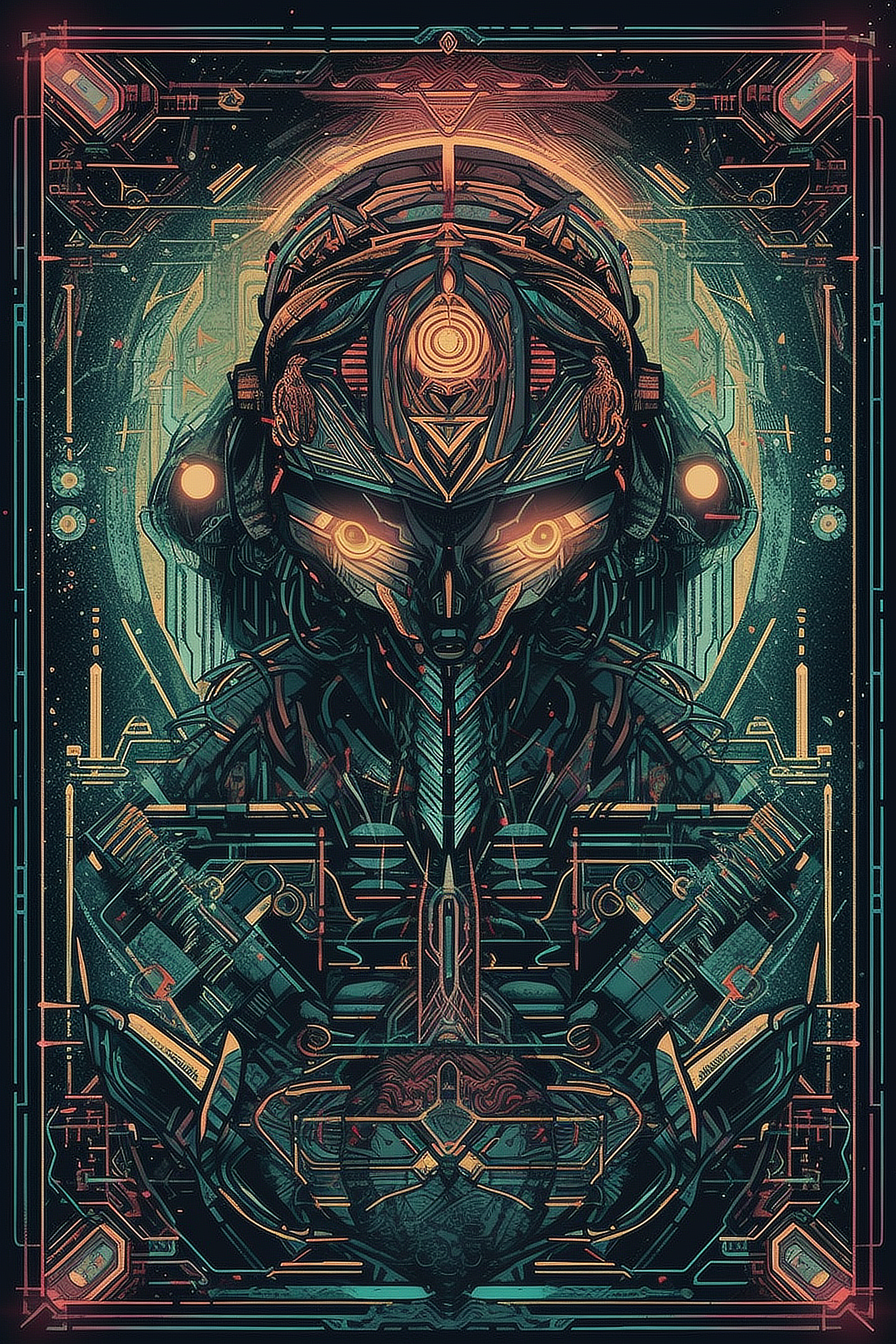 a poster of a robot