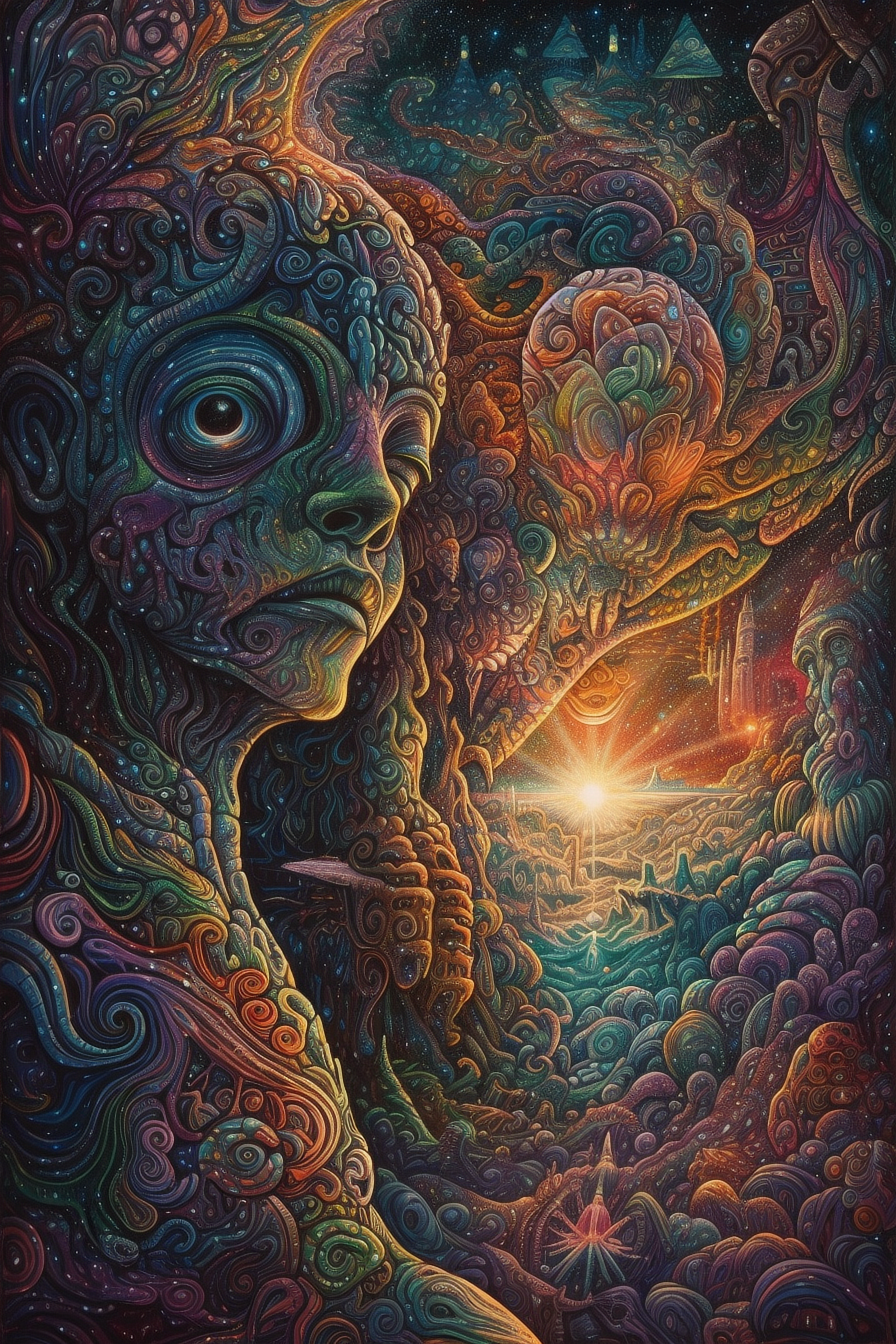 a colorful artwork of a person