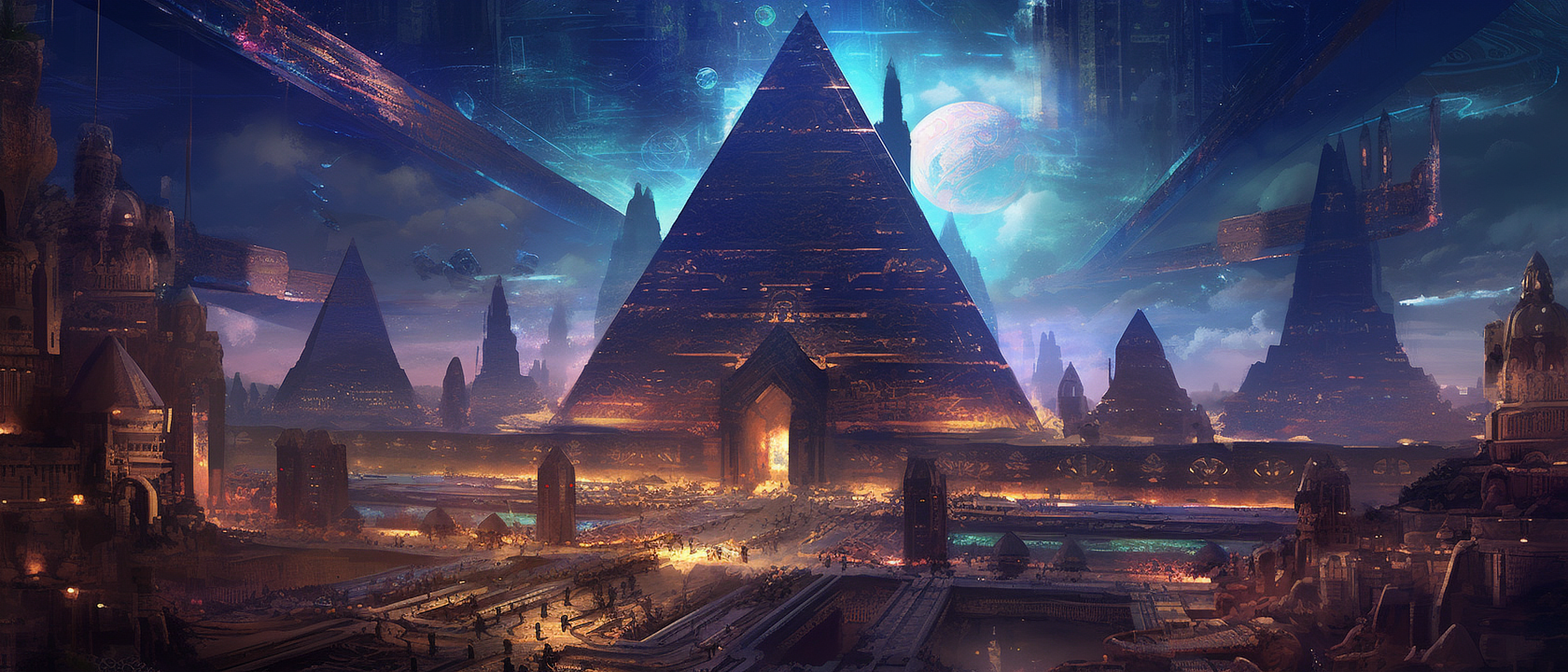 a pyramid with a large entrance