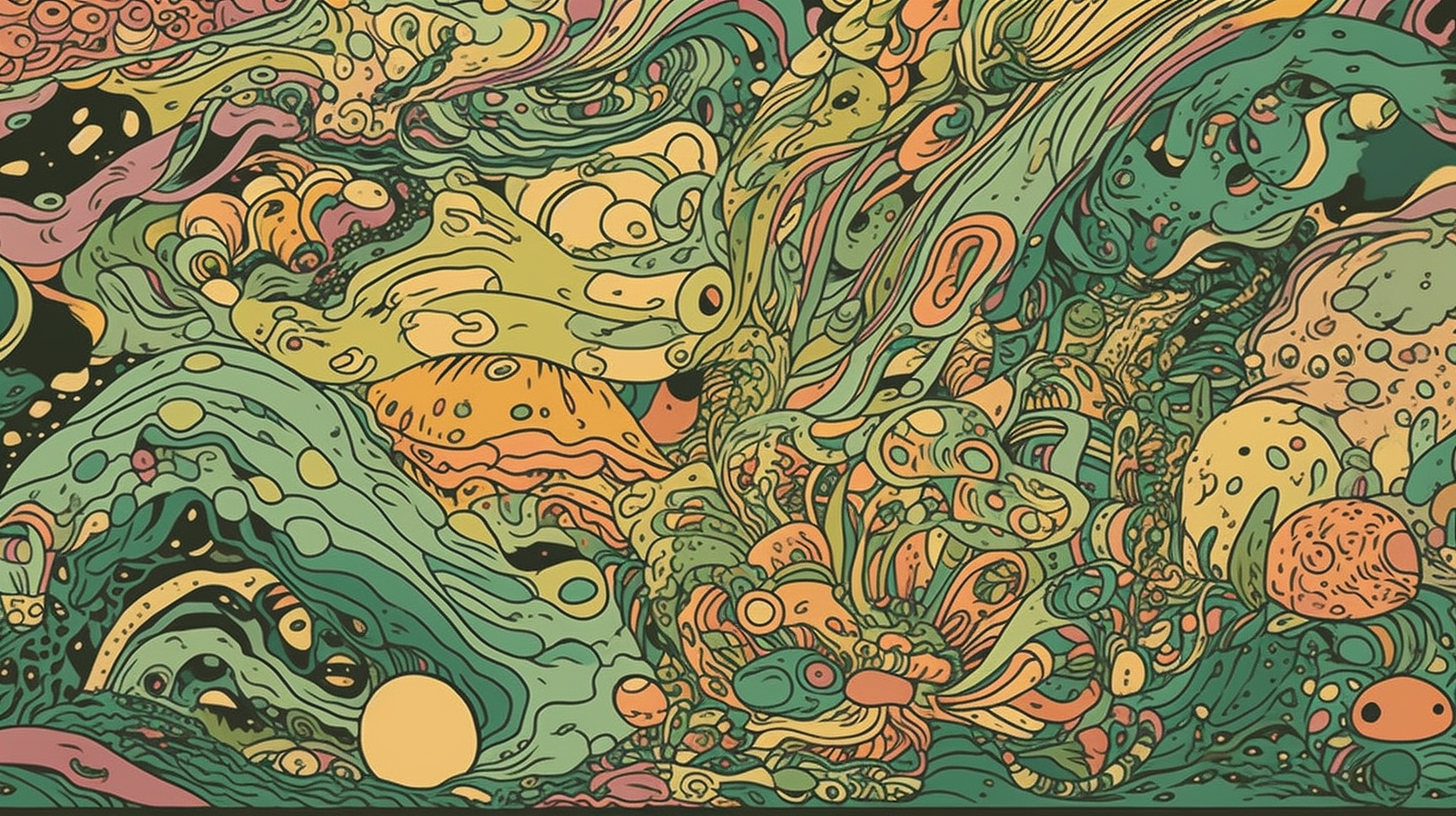 a colorful art with swirls
