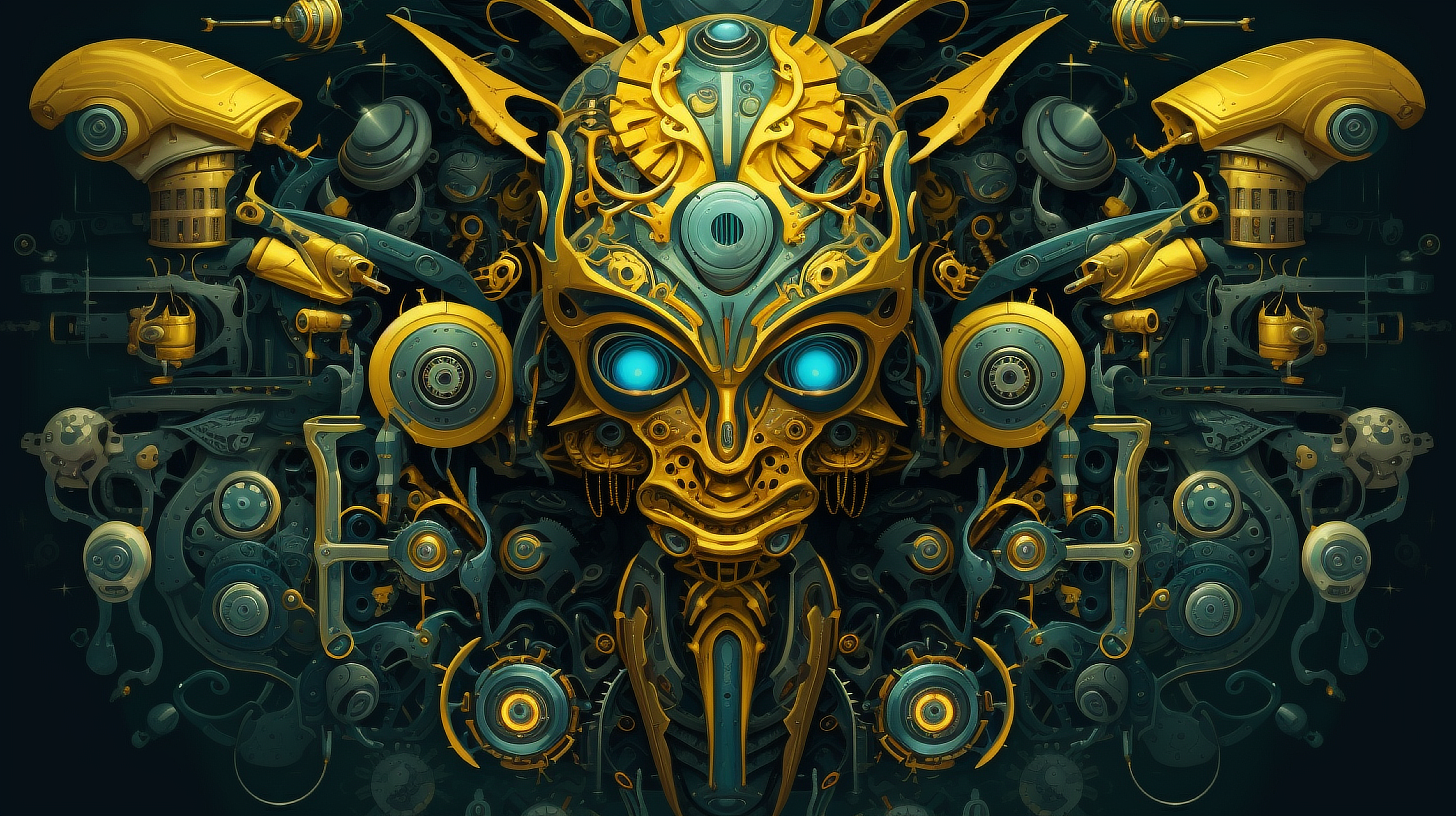 a computer generated artwork of a robot