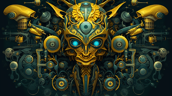 a computer generated artwork of a robot