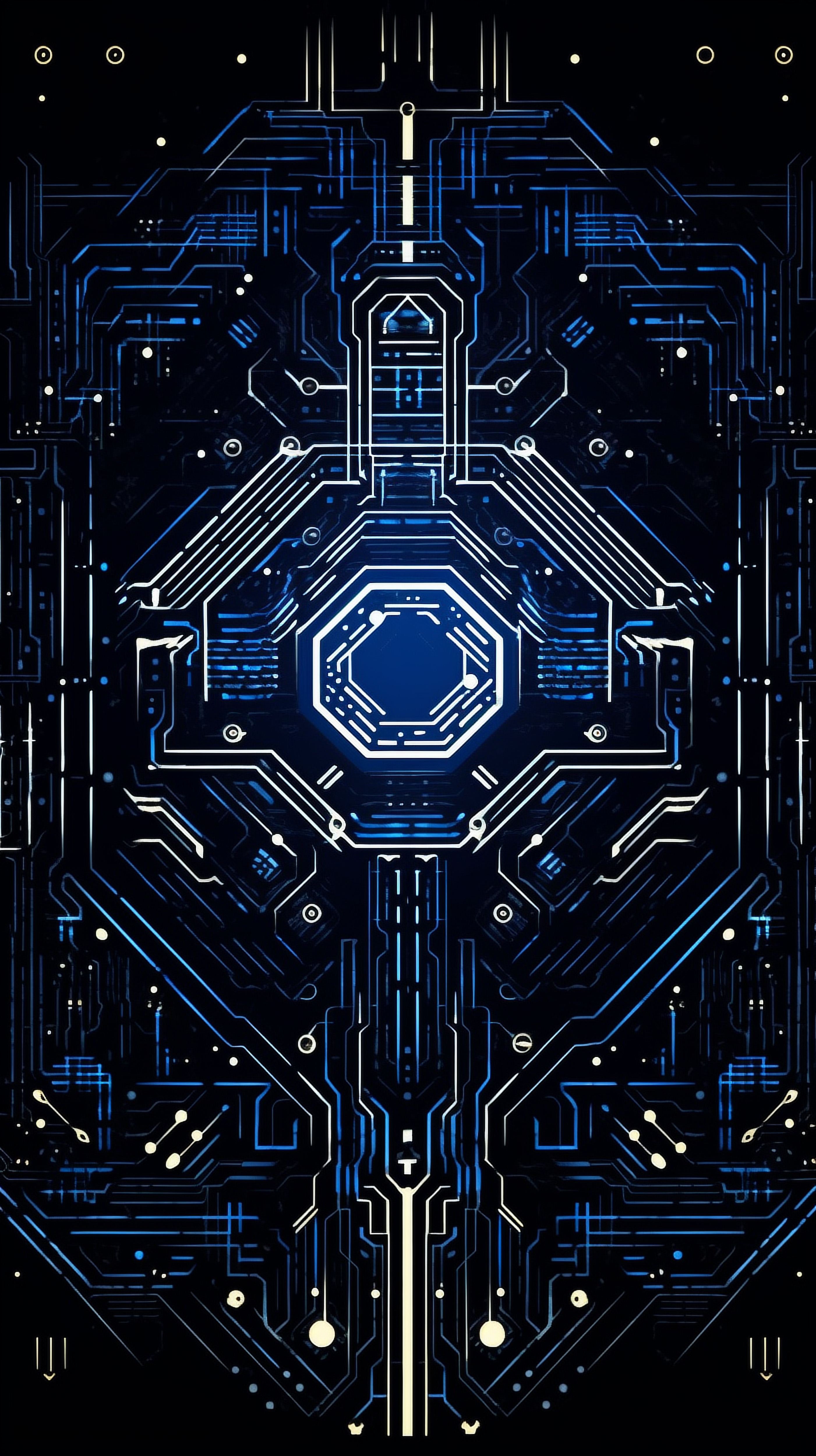 a blue and white hexagon pattern