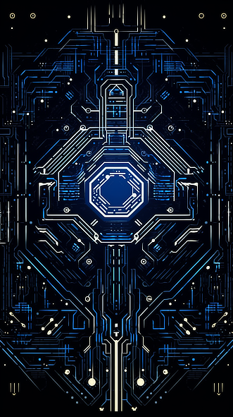 a blue and white hexagon pattern