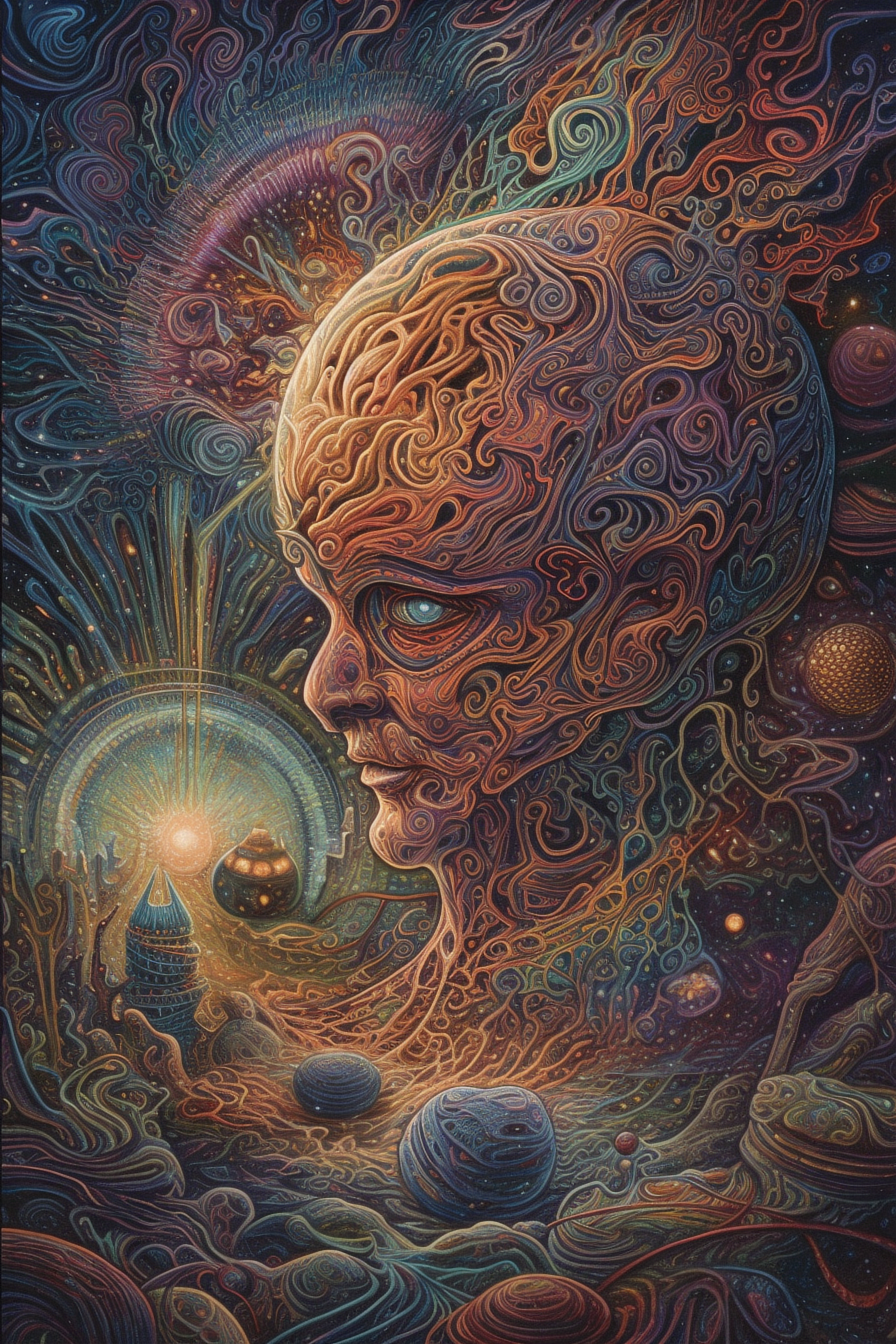 a artwork of a person's face