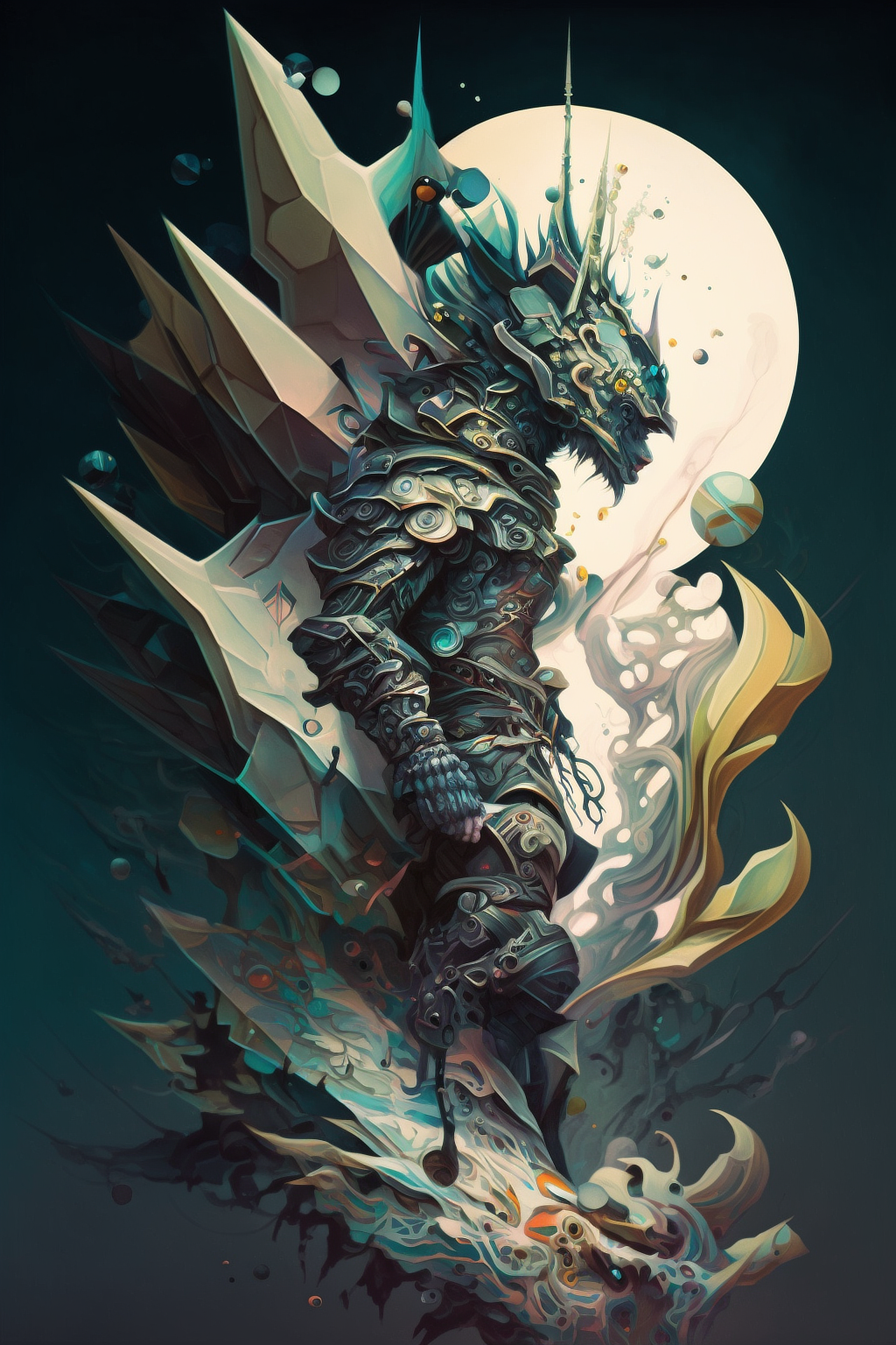 a digital art of a dragon