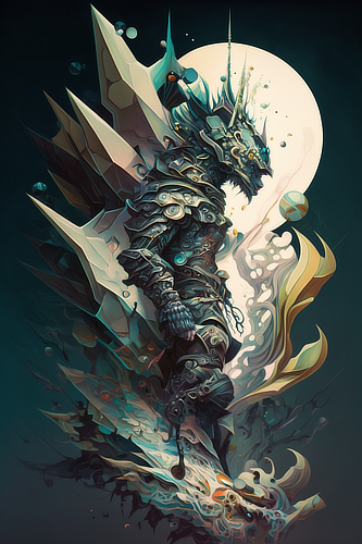 a digital art of a dragon