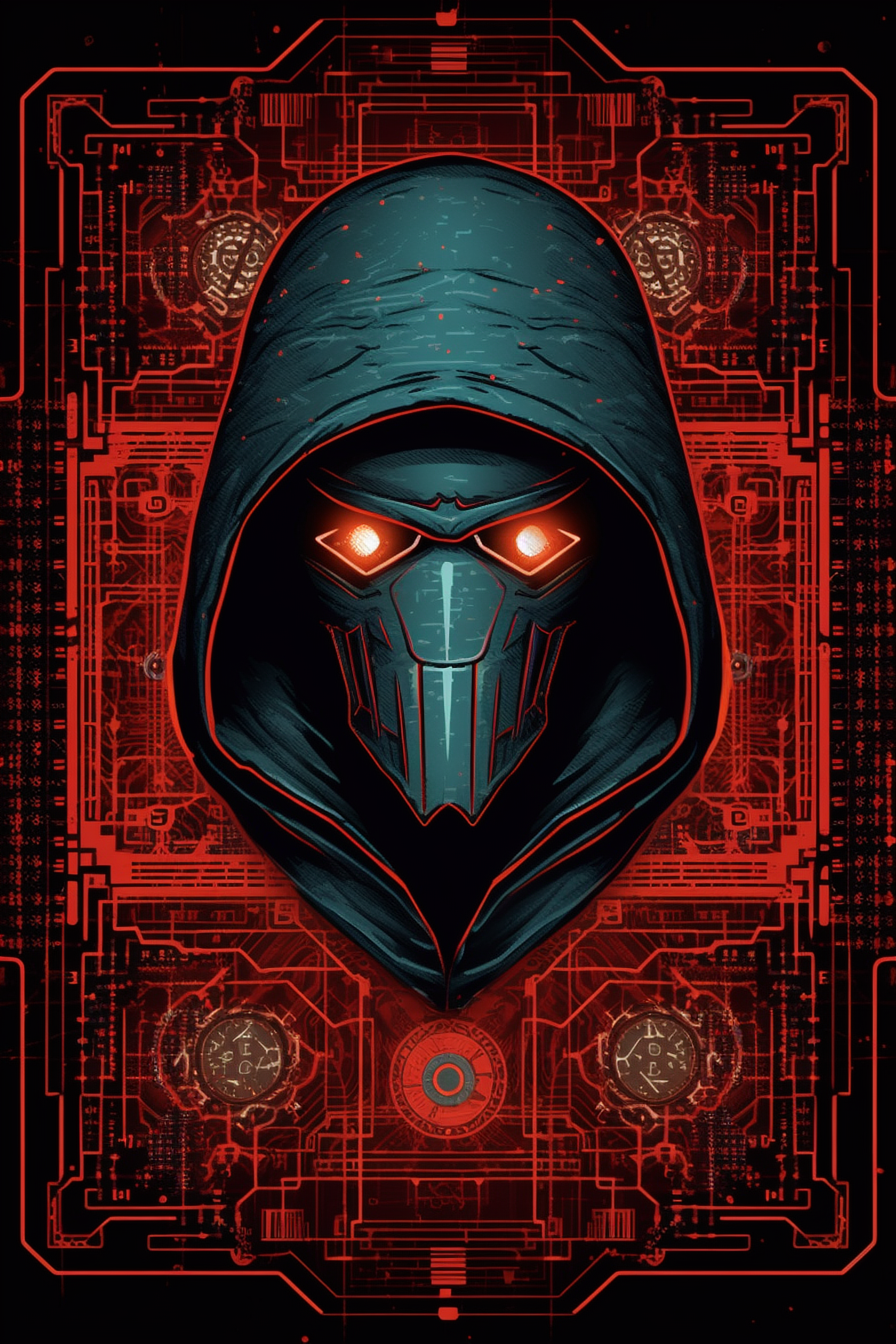 a cartoon of a character wearing a mask