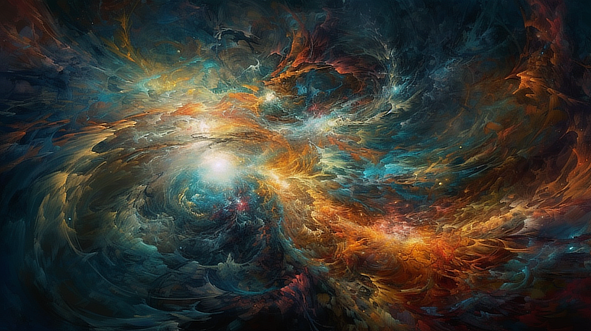 a colorful swirls of clouds