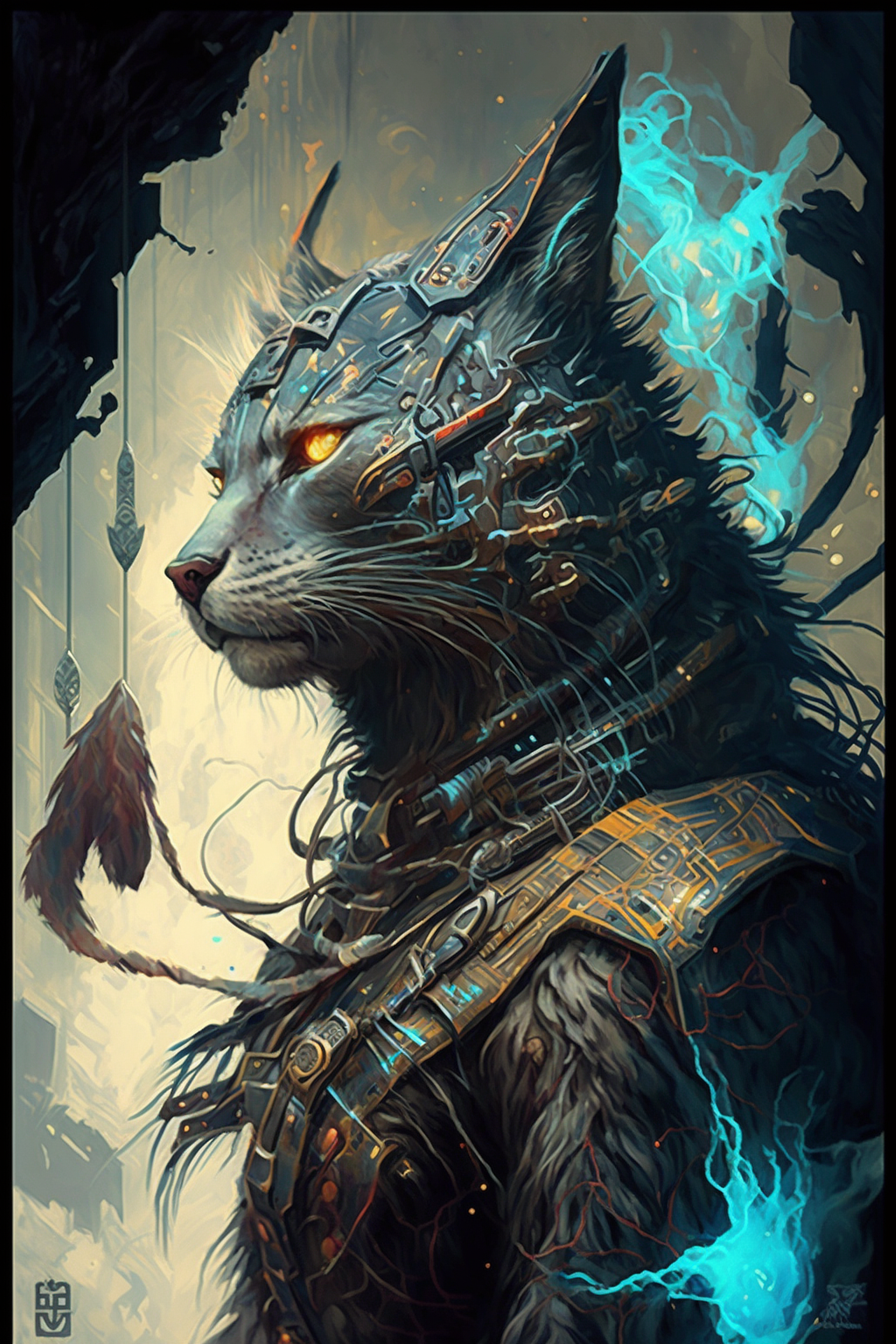 a cat with a garment