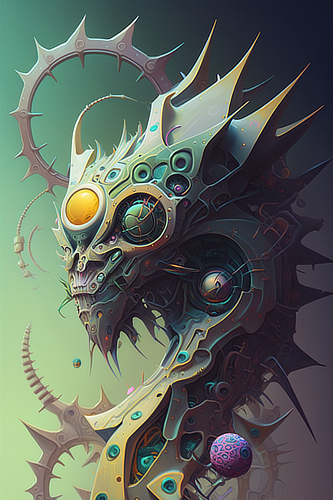 a digital art of a dragon