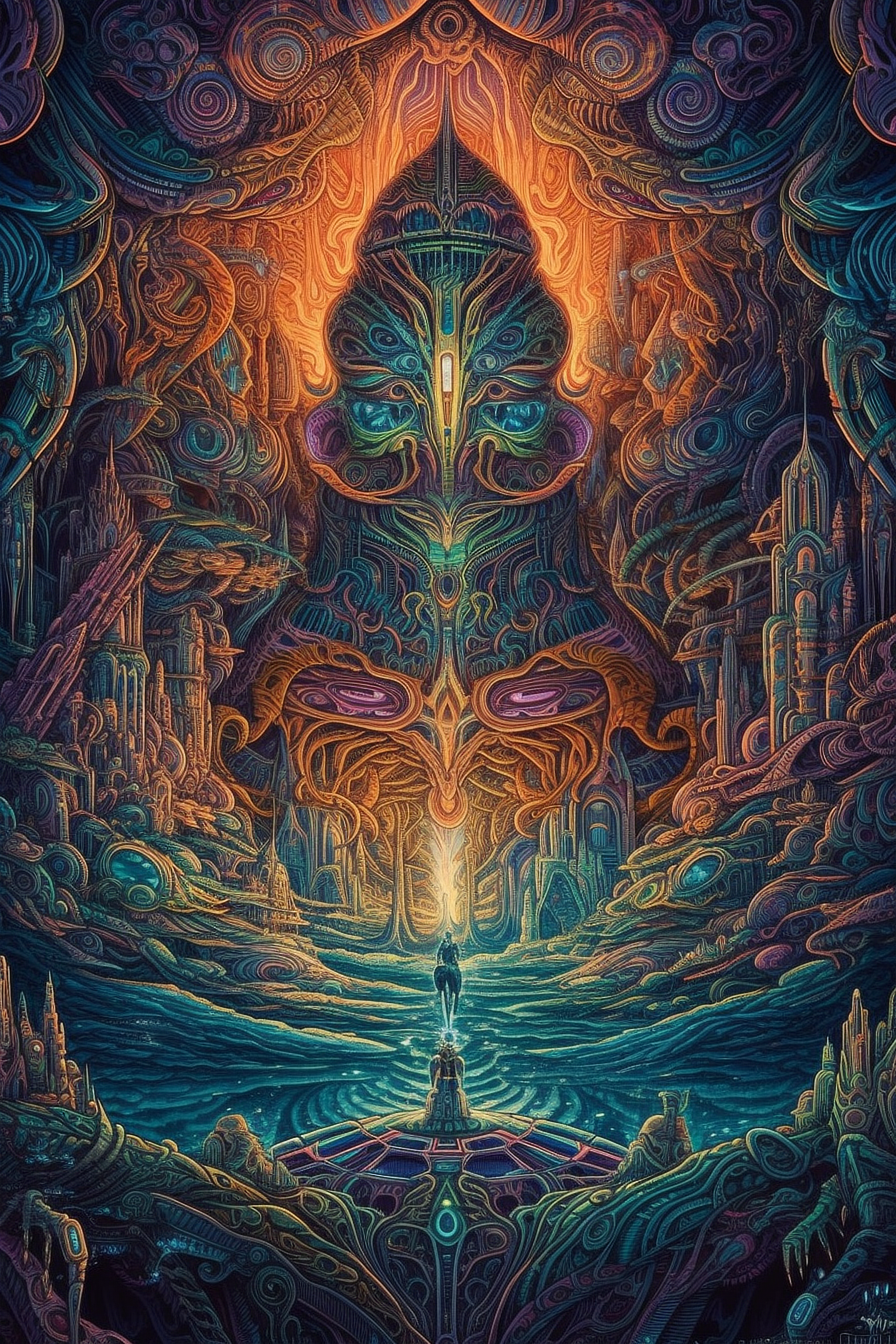 a artwork of a man riding a horse