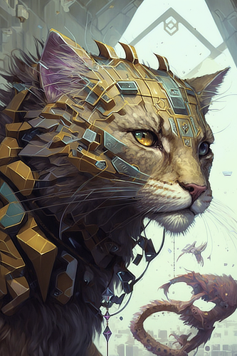 a cat with a broken face