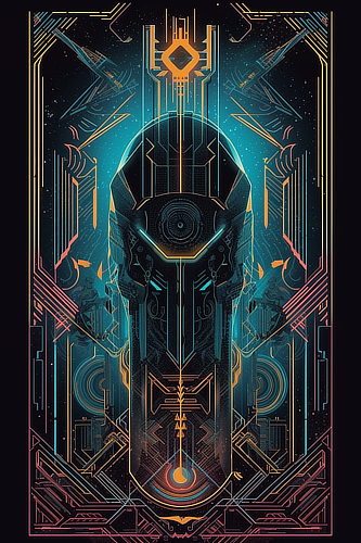 a poster of a robot