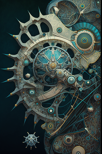 a computer generated image of a clock