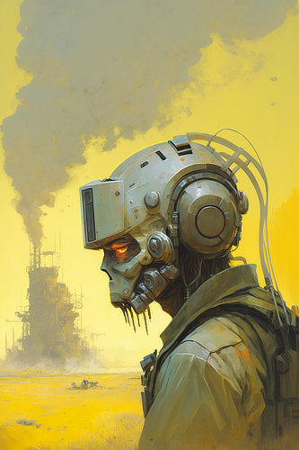 a man wearing a helmet and a mask