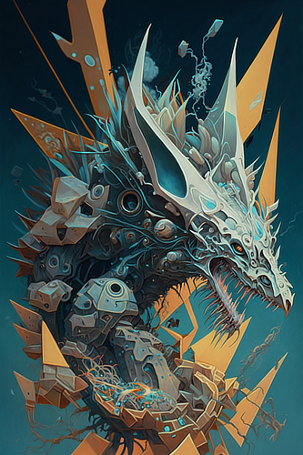 a artwork of a dragon