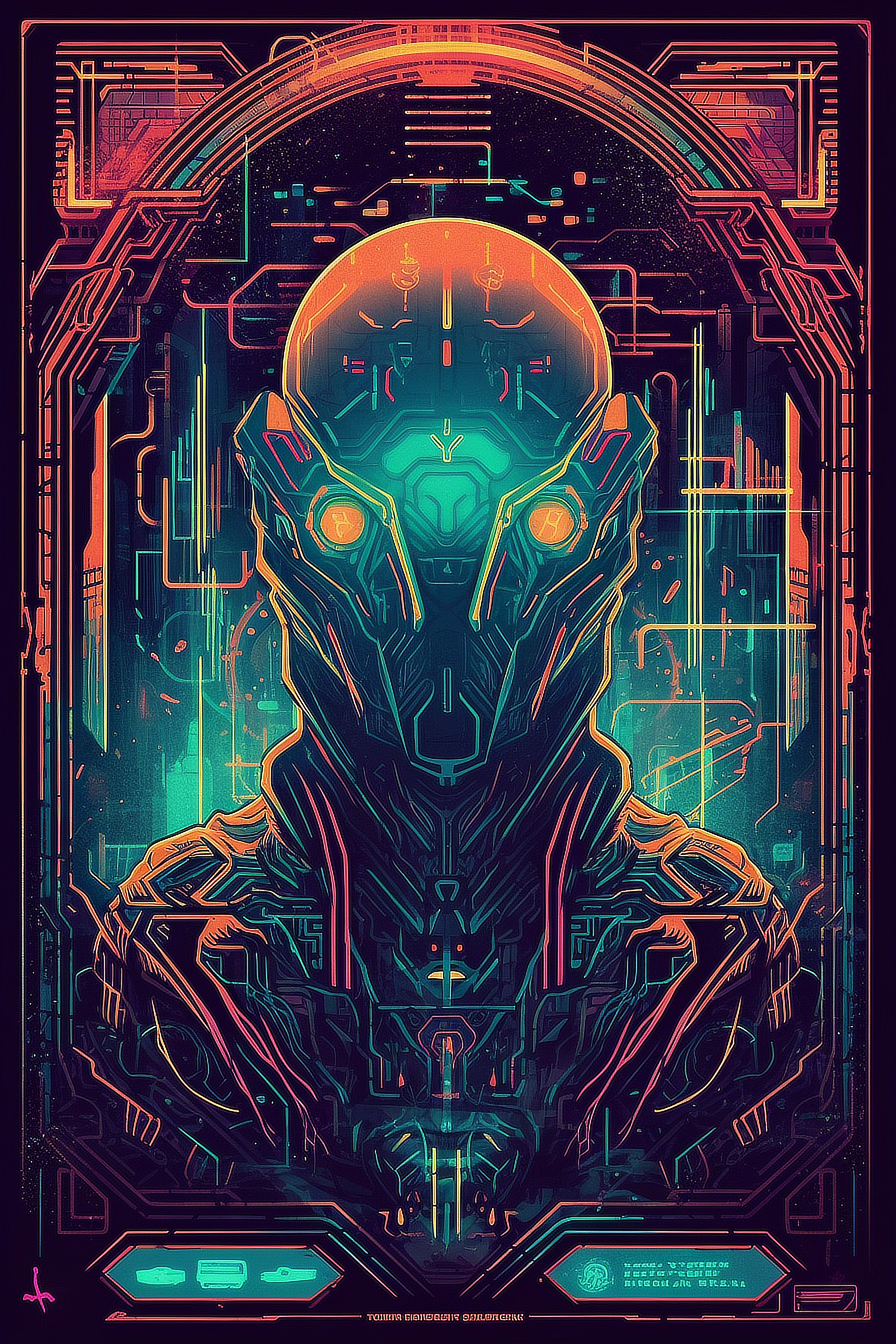a poster of a robot