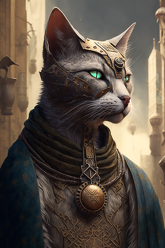 a cat wearing a garment